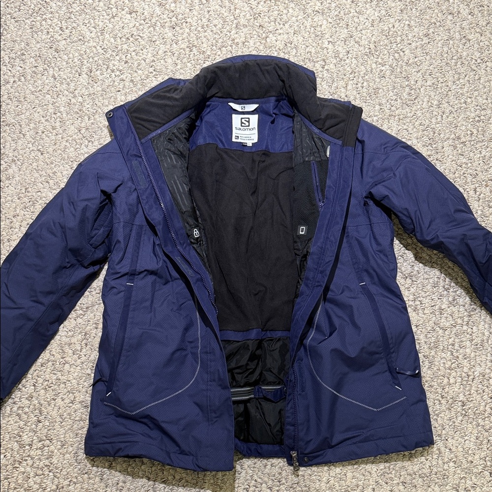 Salomon Purple/Navy Insulated Ski Jacket excellent condition